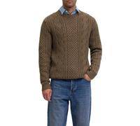 Jack&Jones maglia uomo con trecce marrone