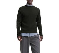 Jack&Jones maglia uomo girocollo trama rombi nero