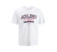 JACK & JONES Jjelogo Tee S O-Neck 2 col Ss26 SN, Bianco, XXL