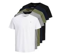 JACK & JONES Maglietta con logo a girocollo, Bianco/Grigio/Nero/Verde Cf, m