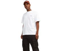 JACK & JONES Maglietta con Scollo Rotondo Stampata, Bianco, L