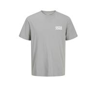 JACK & JONES Maglietta 'Corp' grigio / bianco Uomo - Abbigliamento - Taglie comode - Maglie e T-shirt JACK & JONES S