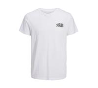 JACK & JONES Maglietta da uomo con logo Plus Size, bianco 2, 7XL
