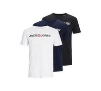 Jack & Jones Maglietta da Uomo con Logo Plus Size, Bianco, 3XL