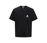 JACK & JONES Maglietta da Uomo con Stampa Jorcartagena Back Tee SS Crew Neck, Nero, M