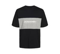 Jack & Jones Maglietta da Uomo Jjelegacy Blocking Tee SS O-Neck Noos, Nero, M