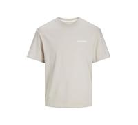 JACK & JONES Maglietta da Uomo Jjelegacy Tee SS O-Neck Noos, Moonbeam/Dettagli: Cloud Dancer, S