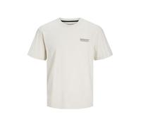 Jack & Jones Maglietta da Uomo Jjolive Tee SS Crew Neck, Moonbeam/Stampa: scan, S