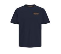 Jack & Jones Maglietta da Uomo Jjolive Tee SS Crew Neck, Navy Blazer/Stampa: scan, XS