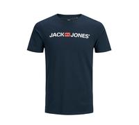 JACK & JONES Maglietta 'Essentials' blu scuro / arancione / bianco Uomo JACK & JONES XXL