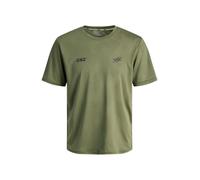 JACK & JONES Maglietta 'JCOCNZ PARIS' oliva / nero Uomo JACK & JONES S
