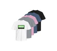 JACK & JONES Maglietta 'JCOLogan Summer' navy / grigio / sambuco / nero / bianco Uomo JACK & JONES XL