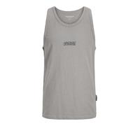 JACK & JONES Small Slub Tank Top Jcosago-Canottiera con Logo Piccolo, Flanella Grigia, L Uomo
