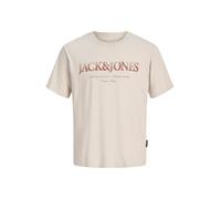 JACK & JONES Maglietta 'JJDevin Daytona' crema / ruggine Uomo JACK & JONES L