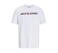 JACK & JONES Jjecorp Logo Tee SS Crew Neck Noos T-Shirt, White, S Uomo