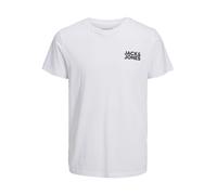 JACK & JONES Maglietta nero / bianco, Taglia XXL