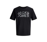 Jack & Jones - Jjejeff Logo Tee Ss Sn Nero - Abbigliamento S Nero