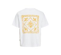 JACK & JONES Maglietta 'JORPAROS EASTER' giallo / bianco, Taglia S