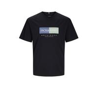 JACK & JONES Maglietta 'JWHFREDERIKSBERG' navy / grigio chiaro / nero / bianco Uomo JACK & JONES L