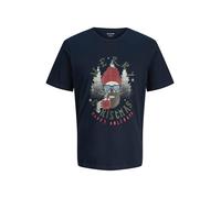 JACK & JONES Maglietta 'NOEL XMAS' blu notte / colori misti Uomo JACK & JONES L blu notte / colori misti