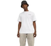 JACK & JONES Maglietta Stampata a Maniche Corte, Bianco, M