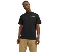 Jack & Jones - T-shirt oversize nera con stampa Project Core-Nero S