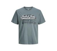 JACK & JONES Maglietta verde scuro / nero / offwhite Uomo JACK & JONES S verde scuro / nero / offwhite