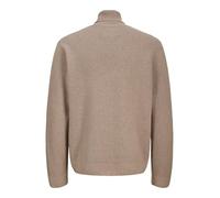 JACK & JONES Maglione da Uomo a Collo Alto Milano Stitch Knit Roll Neck, Greige, S