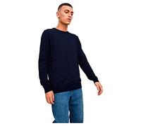 JACK & JONES Jjeatlas Knit Crew Neck Noos Pullover, Blu (Mood Indigo), S Uomo