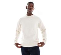Jack & Jones - Maglione oversize soffice girocollo color crema-Bianco XL