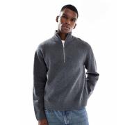 JACK & JONES Jornorrebro Knit Half Zip SN, Grigio Scuro mélange, XXL