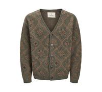 Jack & Jones Male Cardigan all Over Print Cardigan, Olive Night, S