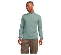 JACK & JONES Male Cardigan con Cerniera a Quarti in Tinta Unita Cardigan con Cerniera a Quarto, Iceberg Green., L