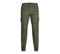 Jack & Jones Male - Pantaloni Cargo Slim Fit, Olive1, 34W x 34L