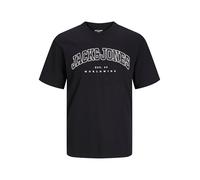 JACK & JONES Male Plus Size Logo T-Shirt, Nero, 4XL Uomo