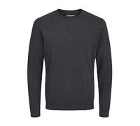 JACK & JONES Male Plus Size Maglione Basic, Grigio Scuro mélange, XXXXXL