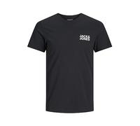 JACK & JONES JJECORP Logo Tee SS Crew Neck SS19 Noos T-Shirt, Nero (Black Slim/Small Print), X Uomo
