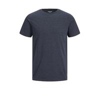 JACK & JONES JJEORGANIC MELANGE TEE SS O-NECK NOOS, T-Shirt Uomo, Blu (Navy Blazer Detail:MELANGE), S