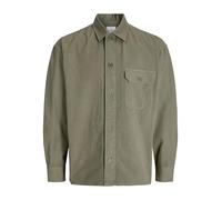 JACK & JONES Overshirt Jjedover-Maglietta Oversize LS SN, Oliva impolverato, M Uomo