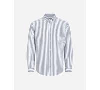Jack & Jones Oxford Long Sleeve Shirt Bianco,Blu M Uomo