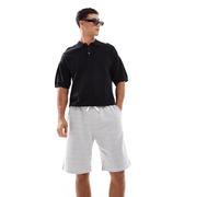 Jack & Jones - Pantaloncini ampi in jersey seersucker bianchi e blu navy XS