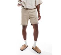 Jack & Jones - Pantaloncini chino beige con risvolto-Neutro XS
