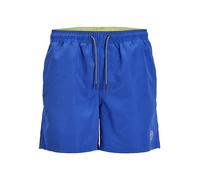 JACK & JONES Pantaloncini da bagno 'Fiji' blu / bianco, Taglia M