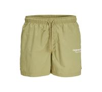 JACK & JONES Pantaloncini da bagno 'JPSTNaxos' cachi / bianco Uomo JACK & JONES S cachi / bianco