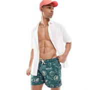 Jack & Jones - Pantaloncini da bagno verdi con stampa di conchiglie-Verde L