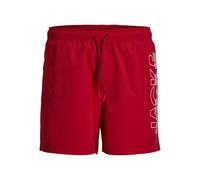 JACK & JONES Jpstmaui Wave Logo Swim Shorts SN, Rosso Vivo, M Uomo