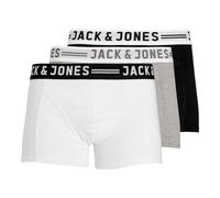 JACK & JONES Pantaloncini da Uomo, Confezione da 7, Grigio Chiaro mélange/Nero/Bianco, S