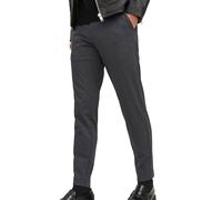 JACK & JONES Pantalone Chino in tessuto morbido ed elasticizzato, vita normale e vestibilità slim. Bordi con risvolto. Grigio 31W / 32L Grigio scuro