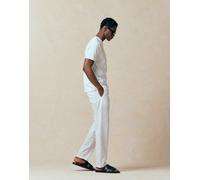Jack & Jones - Pantaloni bianchi in misto lino con coulisse-Bianco L