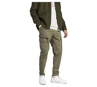 JACK & JONES Pantaloni Cargo Chino da Uomo JPSTACE JJDEX, in Tessuto Elasticizzato, Taglio Dritto, Look da Lavoro, Colore:Oliva, Taglia Pantalone:27W / 30L